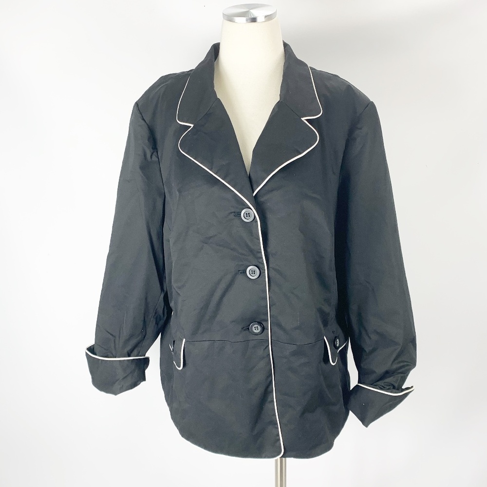 Pendleton 20W Plus Size Black Blazer Jacket Lined